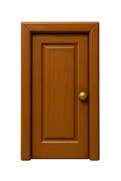 a tiny wooden door in the wall